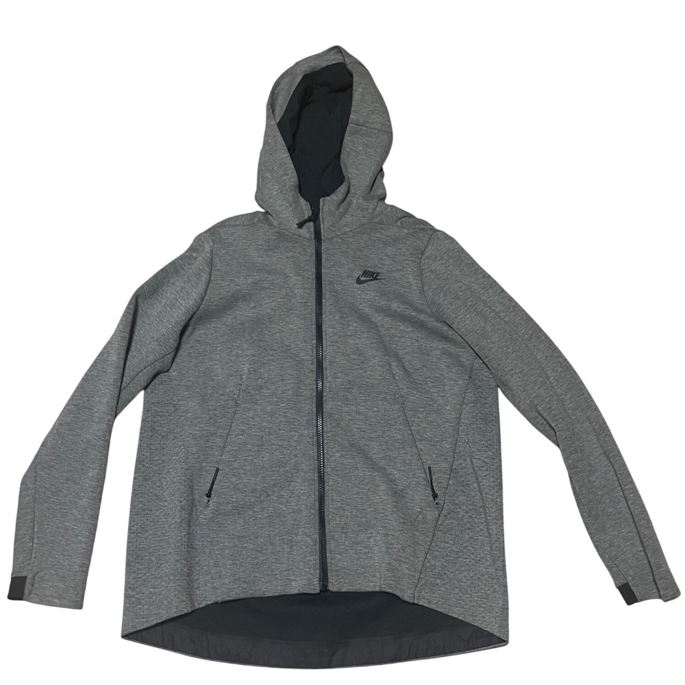 Nike‎ Mens Tech Fleece Full Zip Hoodie Grey Heather Jacket Medium I01